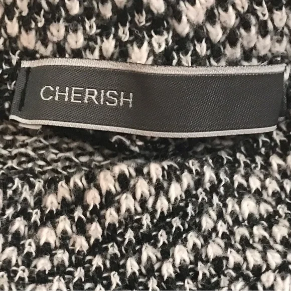 Cherish Black & White Mock-Neck Tunic Dress Size OS - Picture 4 of 4